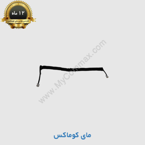 بند تلفنی آیفون تصویری رنگ مشکی با دو سر سوکت